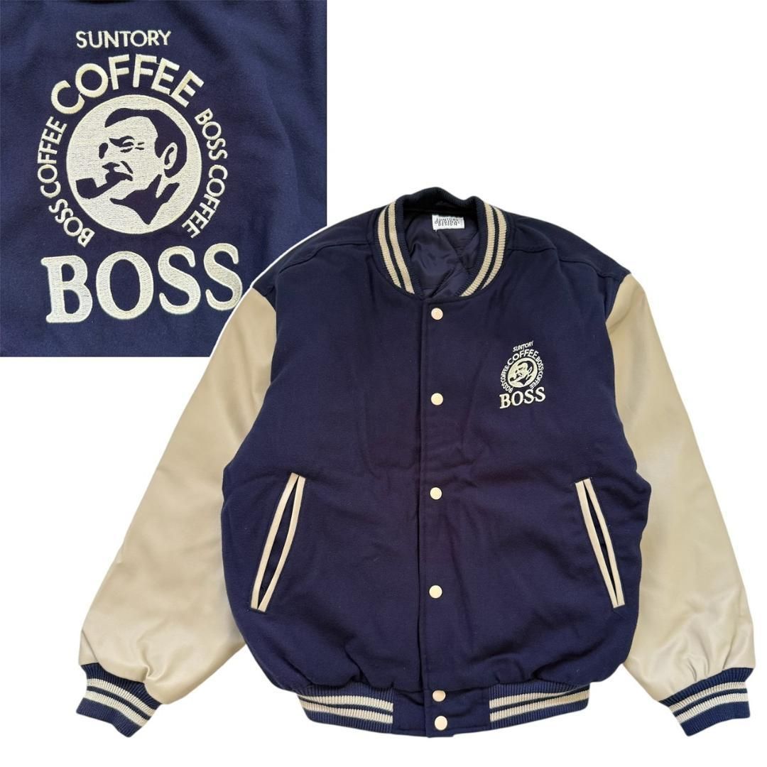 SUNTORY BOSS ボスジャン 本革スタジアムジャンパー レザー 2024