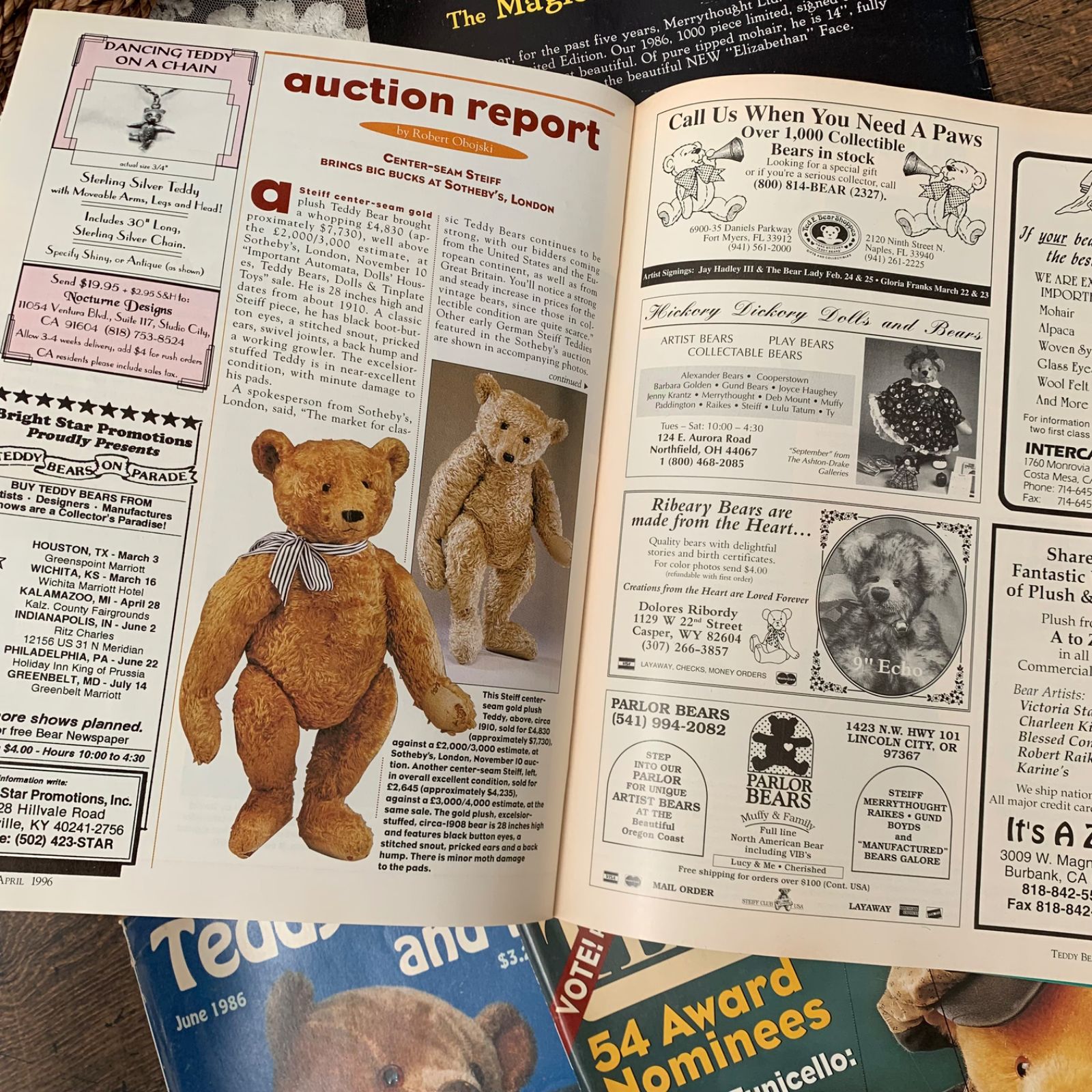 ヴィンテージ 洋書 テディベア 雑誌 4冊セット 広告 イラスト満載