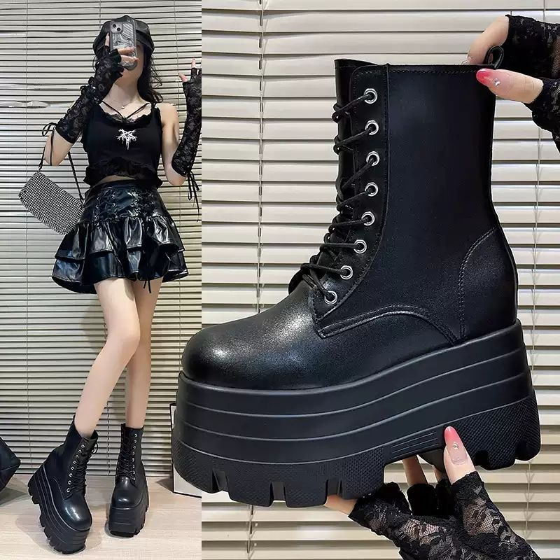 送料無料】コスプレ 厚底ブーツ 20cm 身長アップ コンパクト メンズ