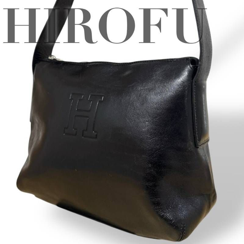 HIROFU ヒロフ☆ショルダーバッグ ワンショルダー 肩掛け 型押し ロゴ