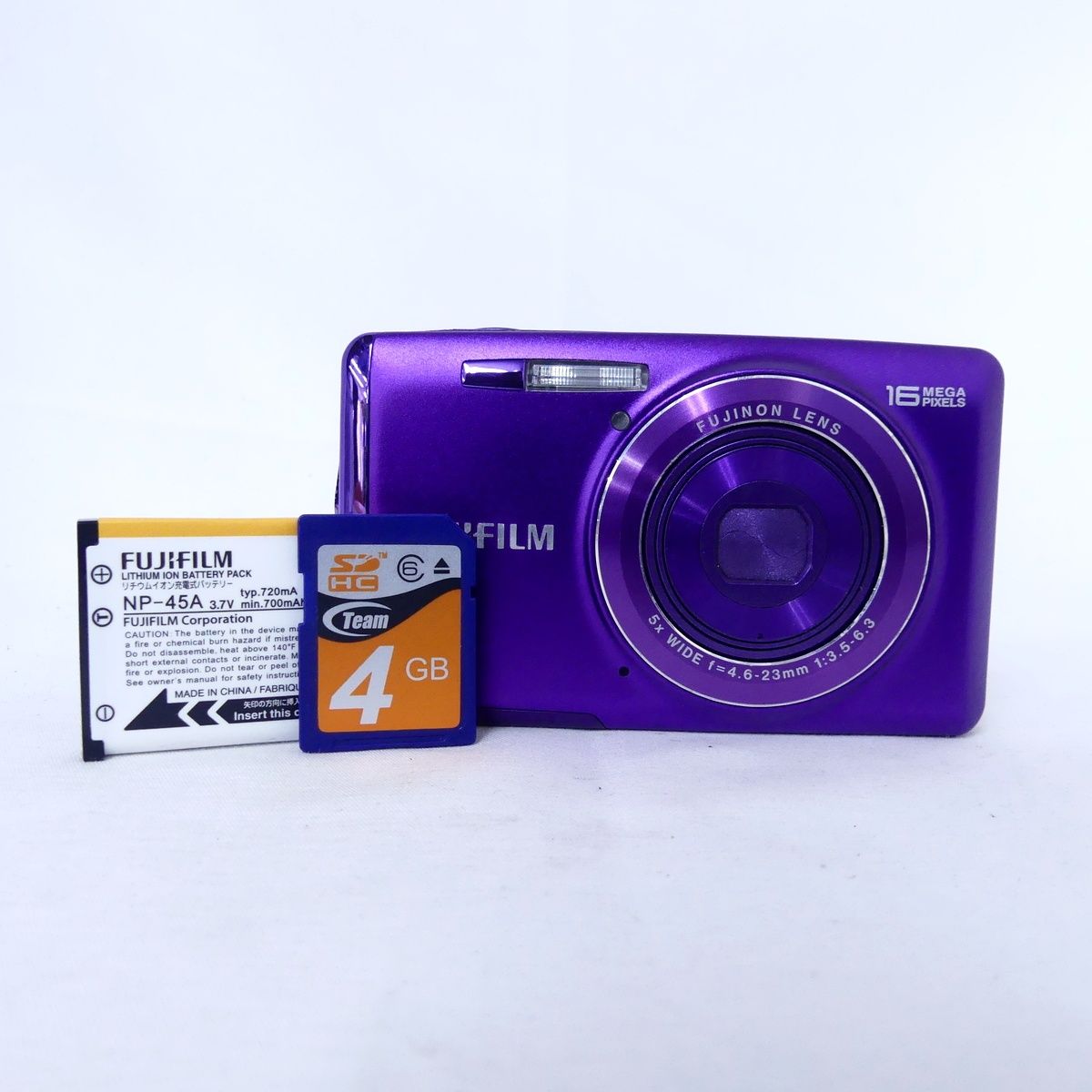 動作確認済 FUJIFILM FinePix JX700 デジカメ パープル 富士フイルム