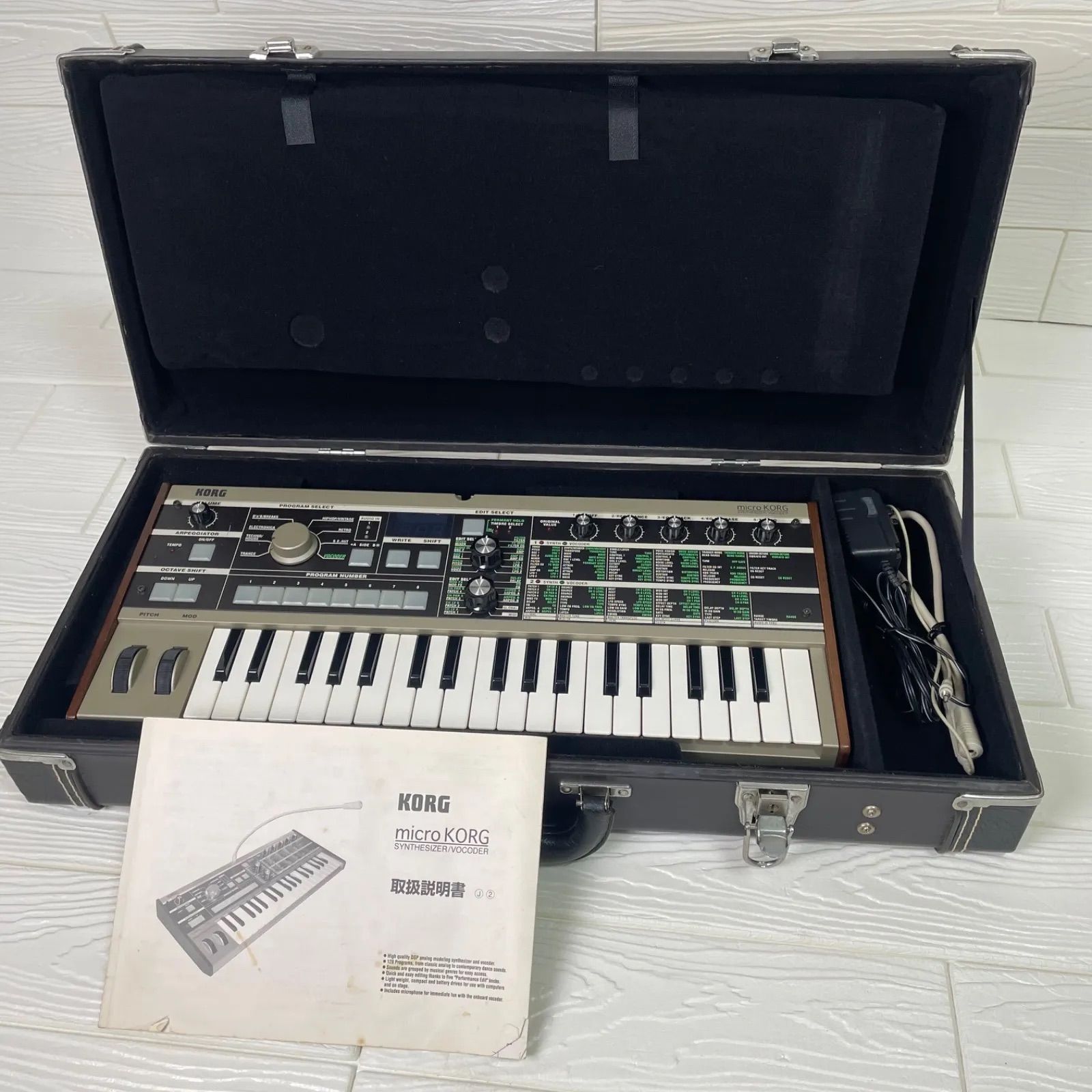 美品】micro KORG シンセサイザー 37鍵 純正アダプター マイク付属 美