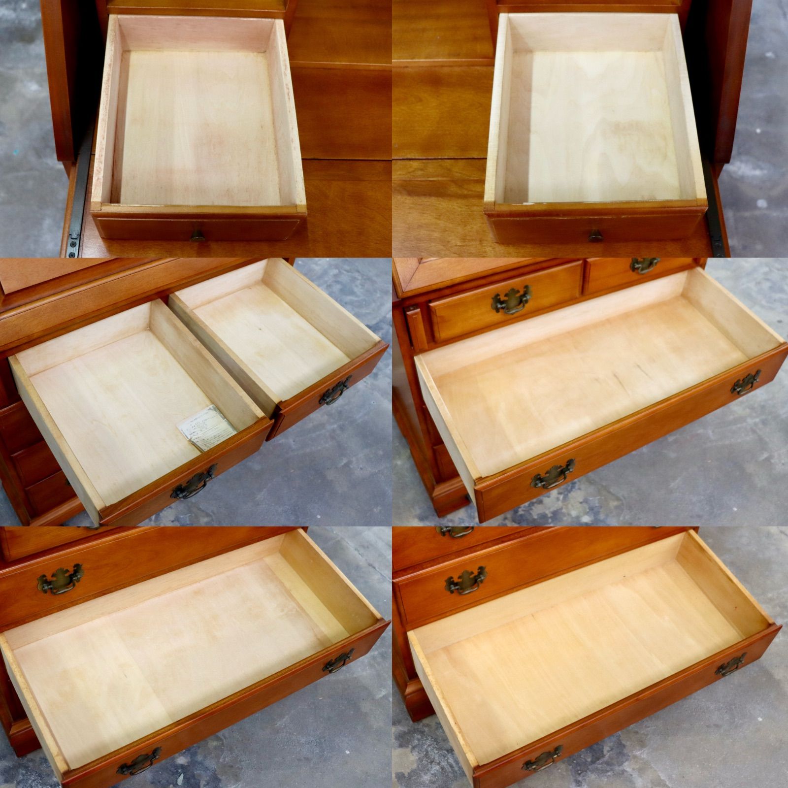 横浜ダニエル Daniel 樺材 無垢 スパニッシュ ライティングビューロー