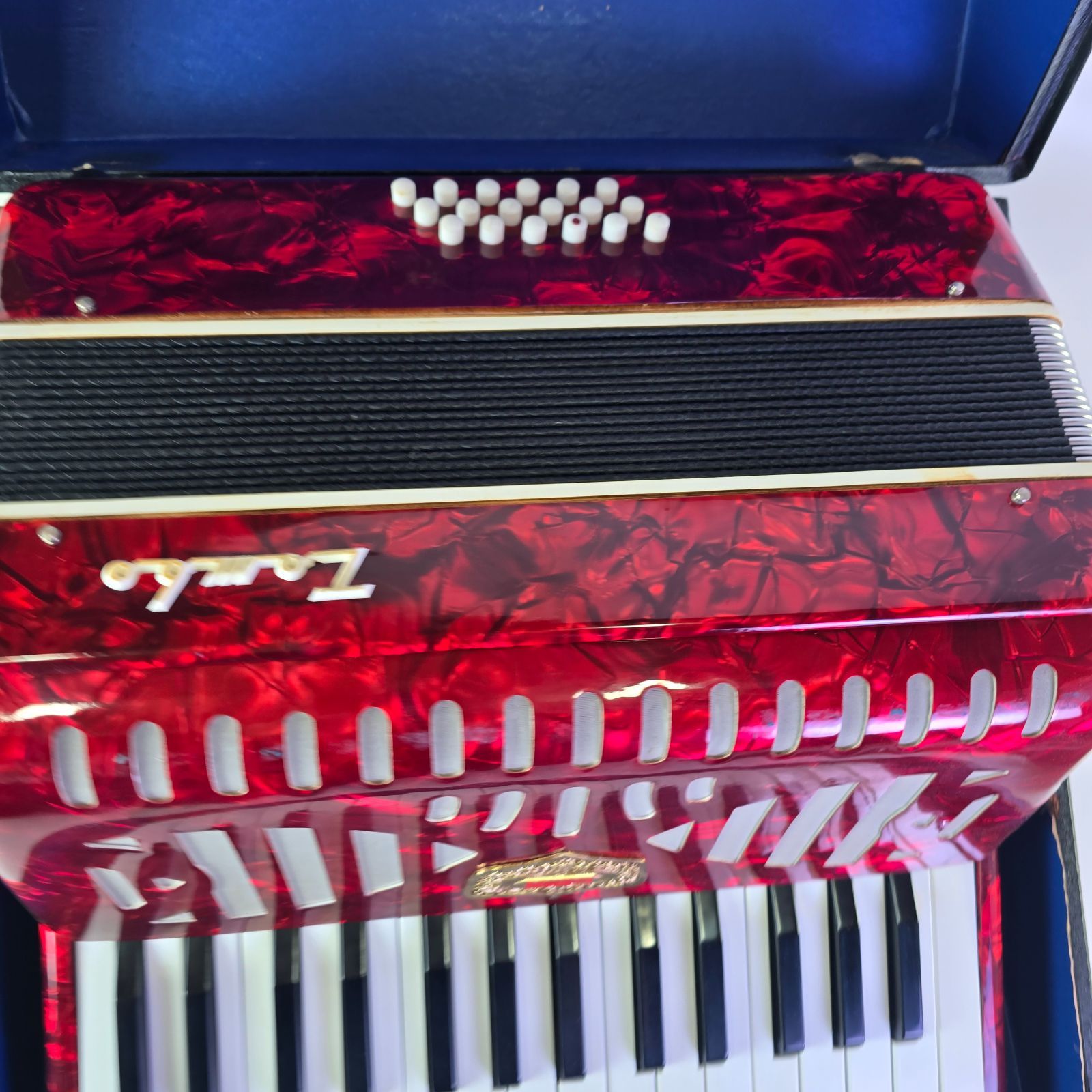 TOMBO アコーディオン レッド 純正ケース付き TOMBO (アコーディオン