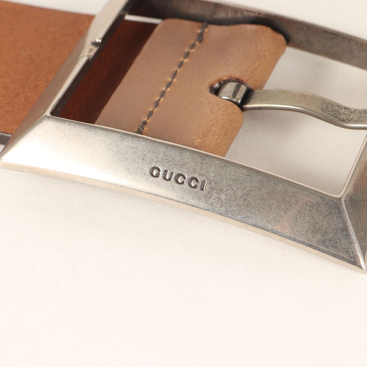 美品】GUCCI グッチ ベルト グレージュ サイズ:85(34) | スクエア