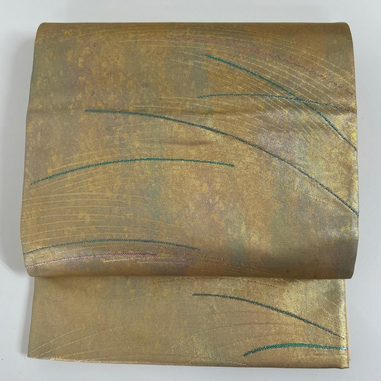 京袋帯 正絹 引き箔 煌めく加工 上品 MA-3647 - メルカリ