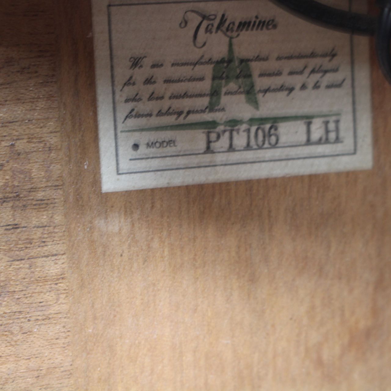 IS655)TAKAMINE PT106 LH レフティ 左用 エレアコ PT-106 - メルカリ