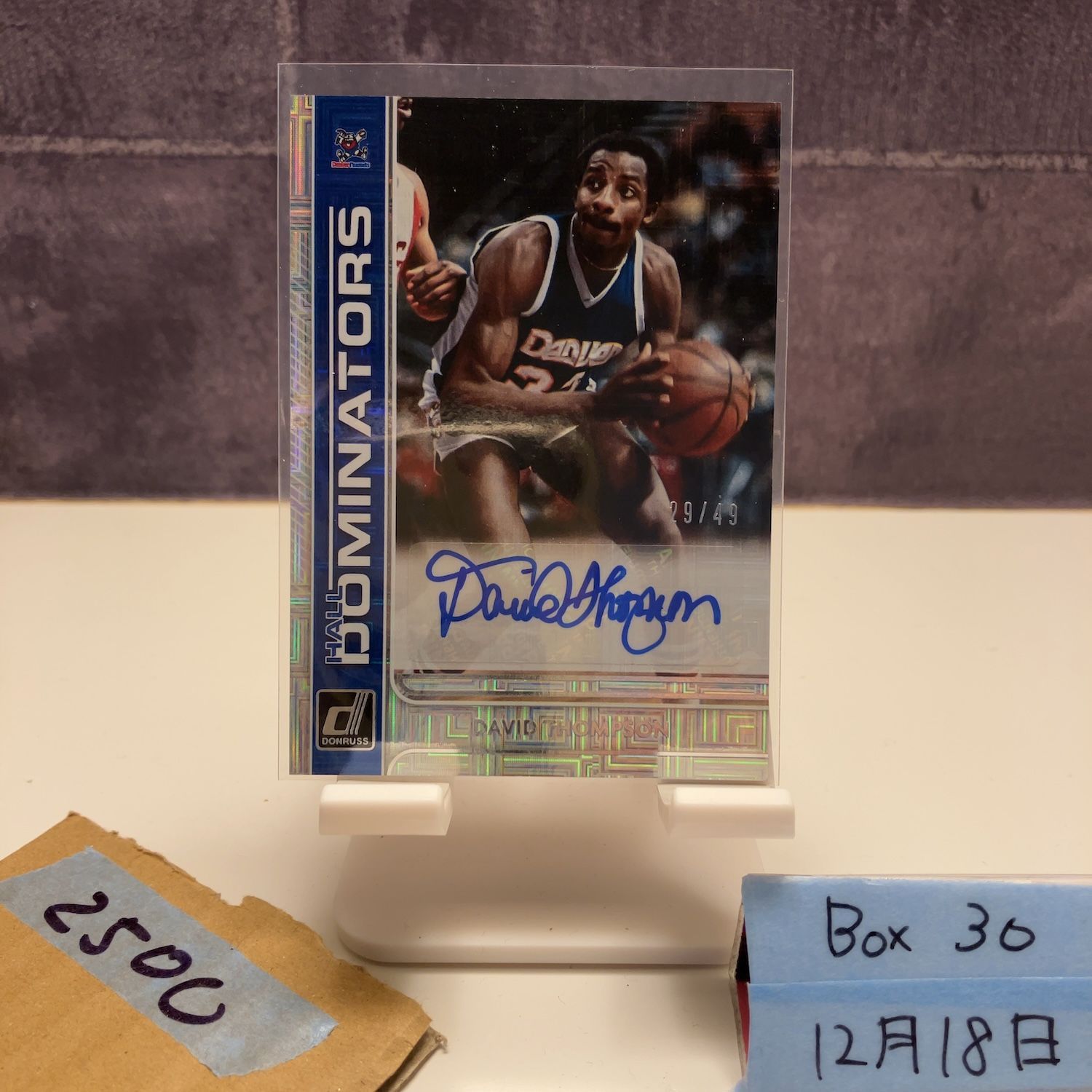 2020-21 Panini Donruss David Thompson 29/49 直筆サインカード