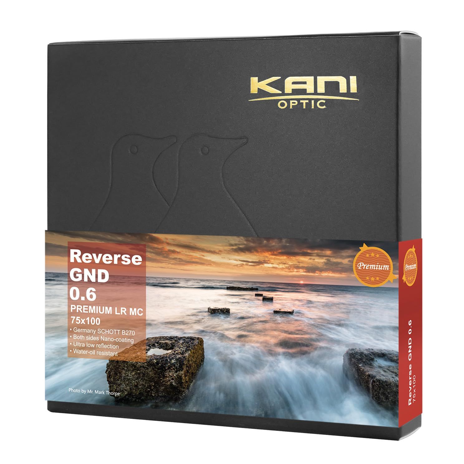 新品 KANI 75mm幅 角型フィルター ハーフNDフィルター Premium LR MC