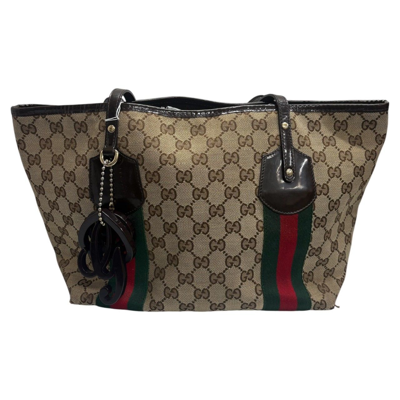 GUCCI グッチ シェリーライン ベージュ ゴールド金具 GGキャンバス