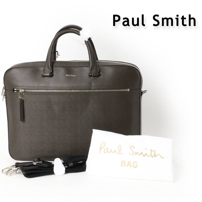 新品 Paul Smith ポールスミス ストローグレインレザー 2wayビジネス