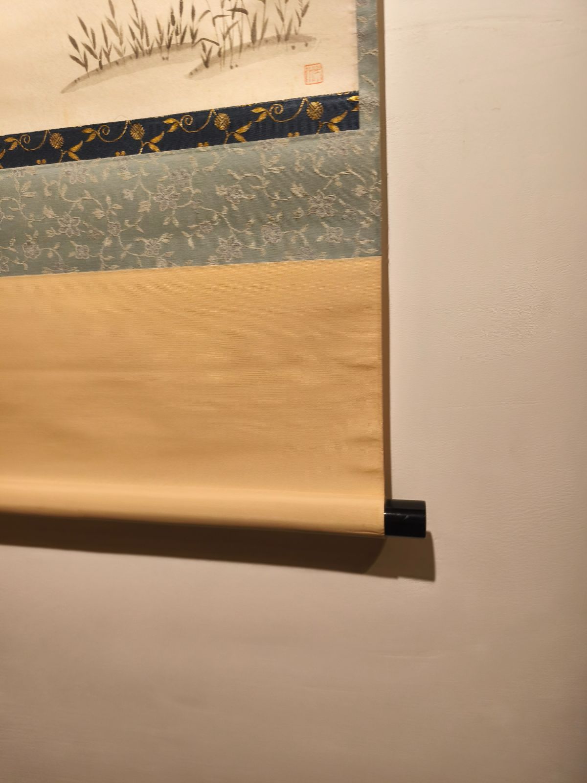 茶道具】前大徳寺 西垣大道和尚筆 「行雲流水」 筏画賛 茶掛 軸C250