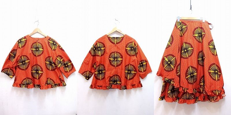 219099】TOKUKO 1er VOL トクコ プルミエヴォル セットアップ 総柄