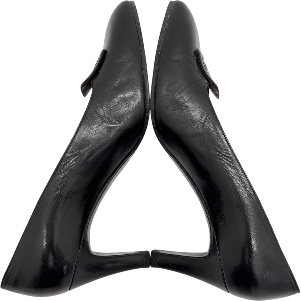 CHANEL/シャネル】ココマーク パンプス レザー ブラック レディース