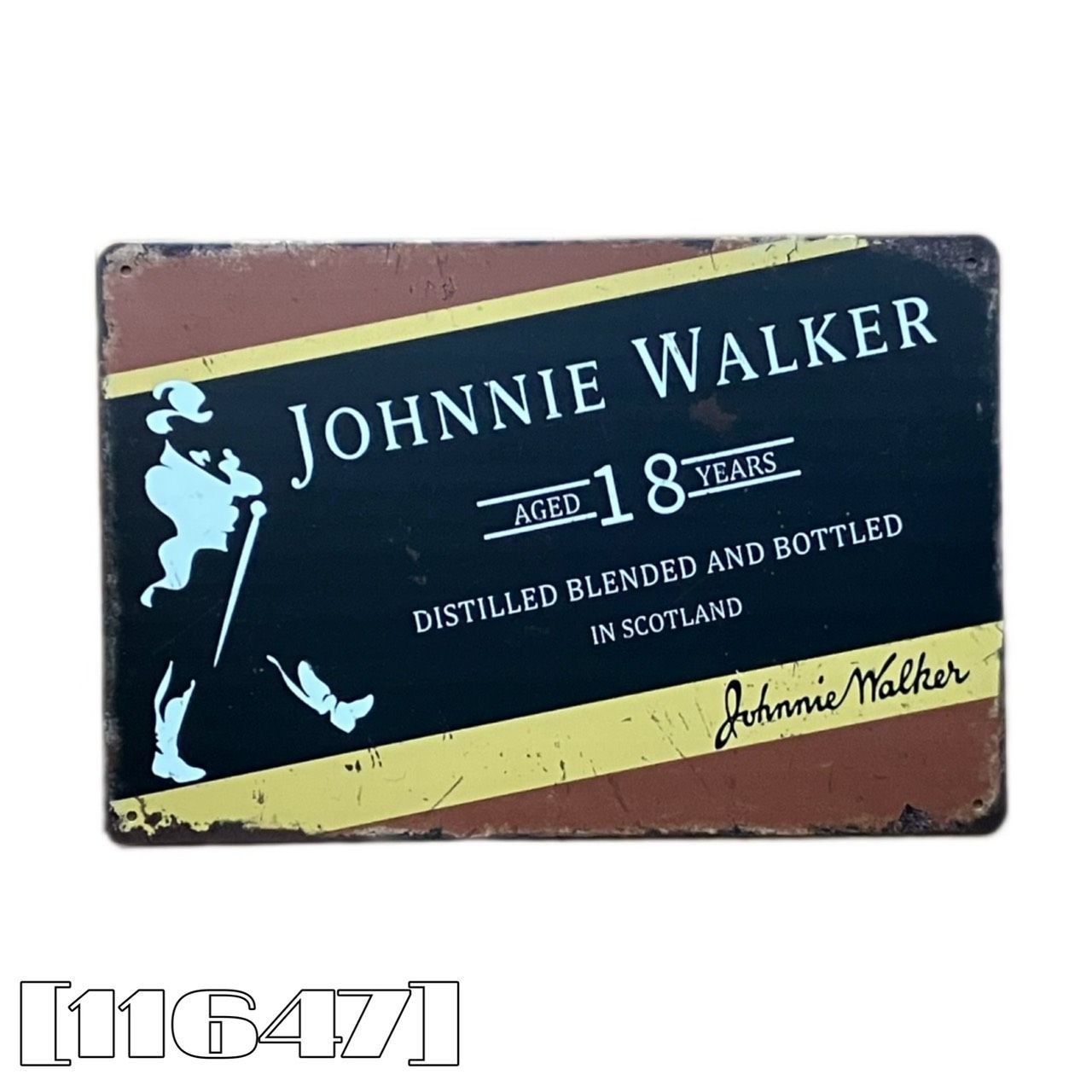 11647］ブリキ看板 ジョニー・ウォーカー ウイスキー スコットランド
