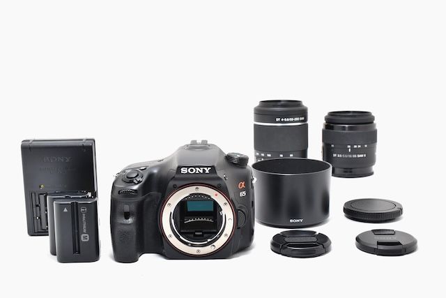 並品＞ SONY ミラーレス一眼 α65 ダブルズームレンズキット DT 18-55mm
