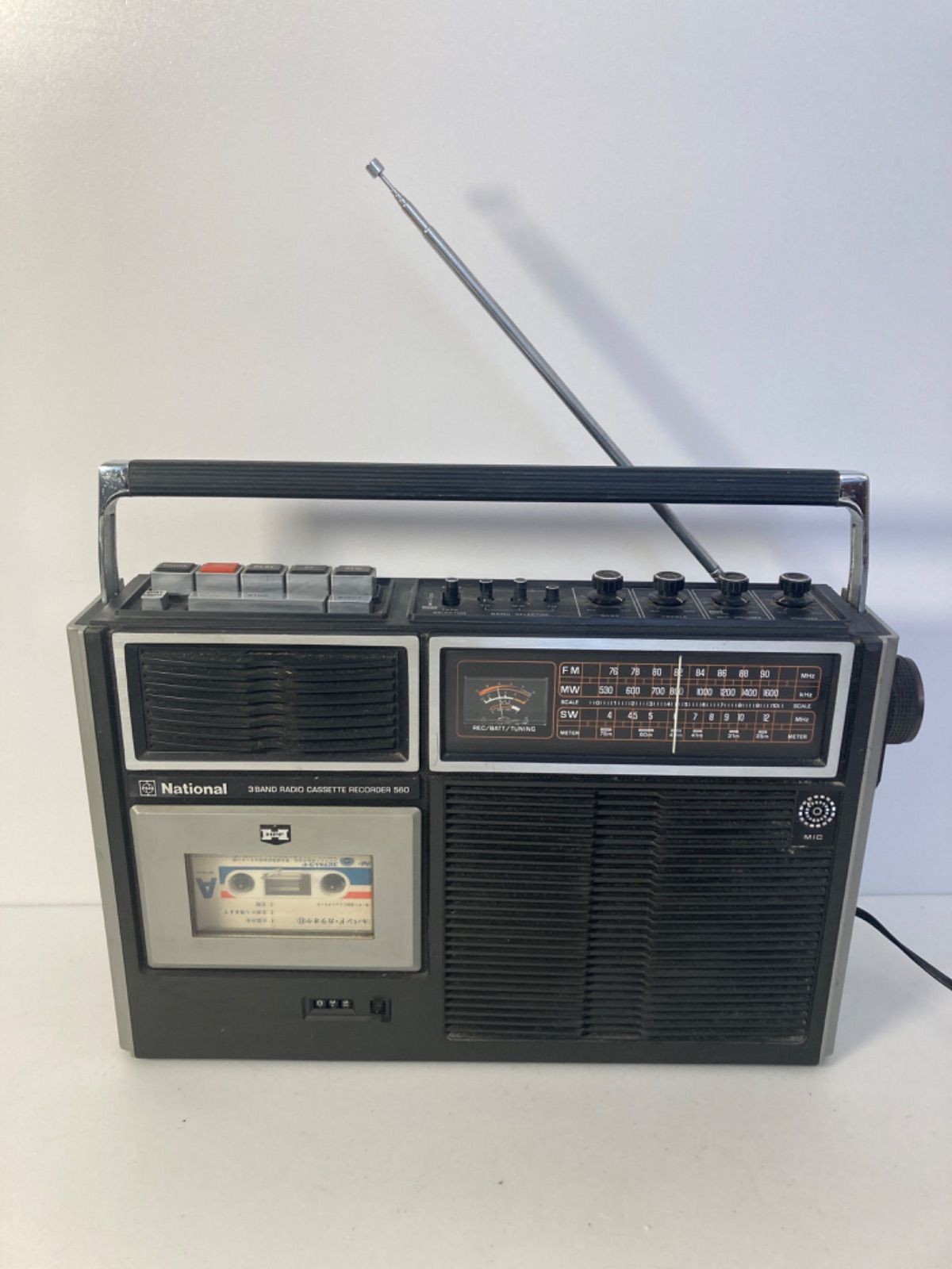 昭和レトロ】National ナショナル RQ-560 ラジカセ 3バンド ラジオ