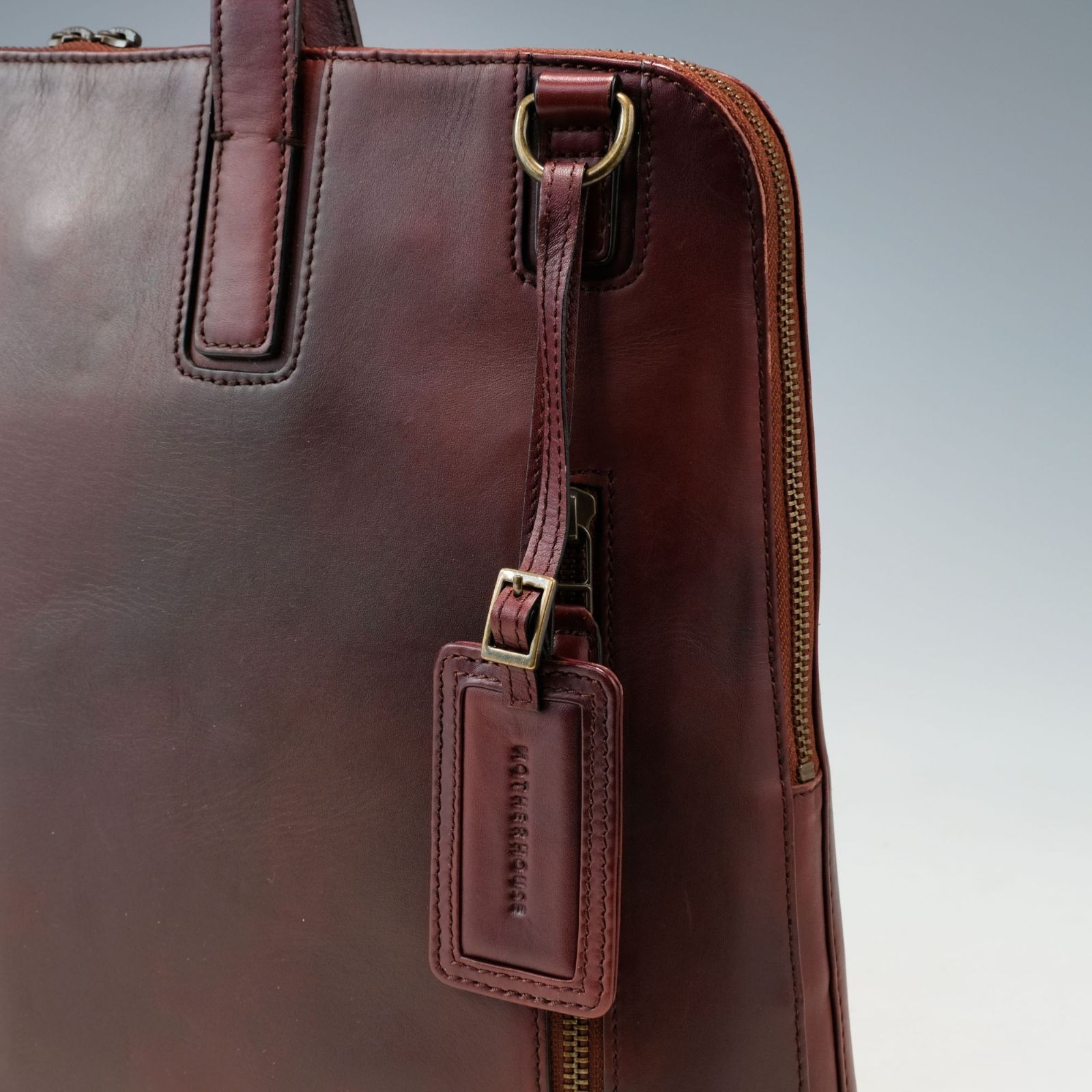 MOTHERHOUSE マザーハウス アンティークスリム ビジネスバッグ 本革