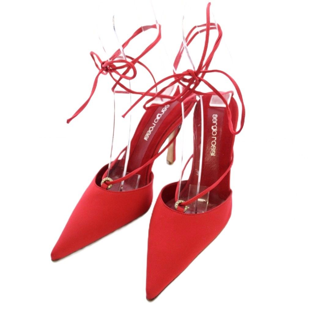 セルジオロッシ Sergio rossi サンダル ポインテッドトゥ ストラップ