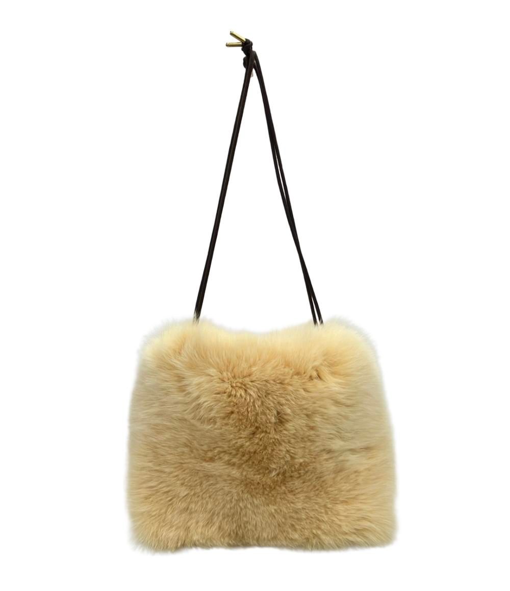 美品 ラドロー ハンドバッグ 巾着バッグ ファー レディース LUDLOW