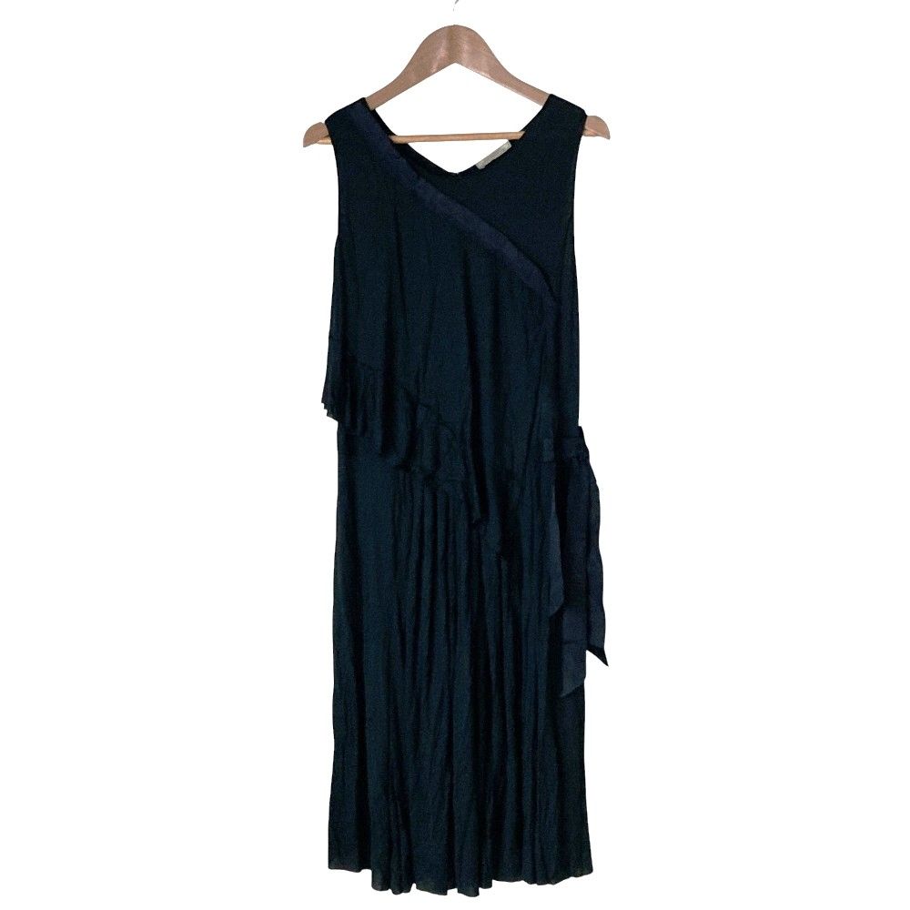 美品 Nina Ricci ニナリッチ アシンメトリー ノースリーブ ドレス