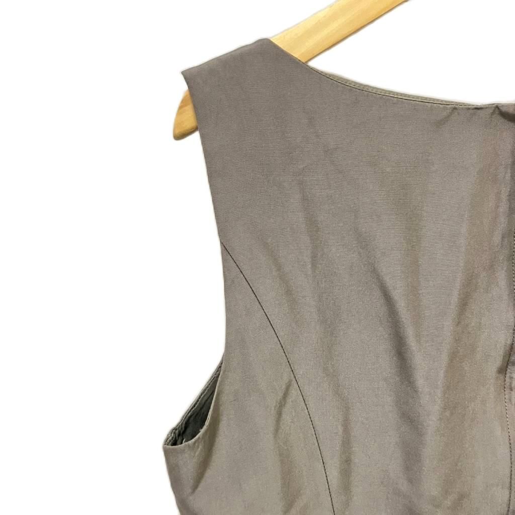 フォクシー FOXEY ワンピース ひざ丈 ノースリーブ シルク カット