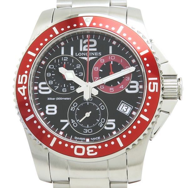 ロンジン ハイドロコンクエストクロノ 41mm L3.690.4 メンズ 腕時計【A