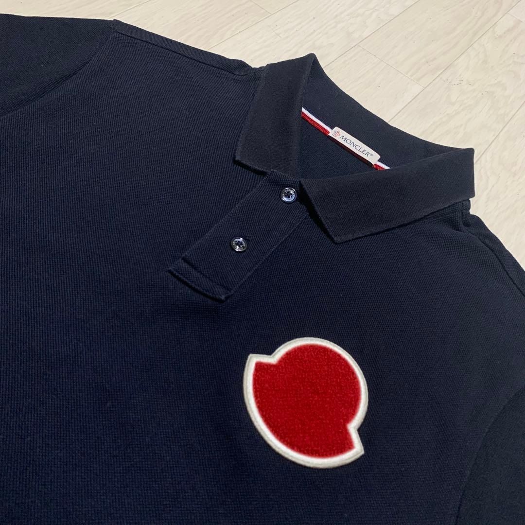 MONCLER デカワッペン ポロシャツ ネイビー M 国内正規品 4S243 - メルカリ