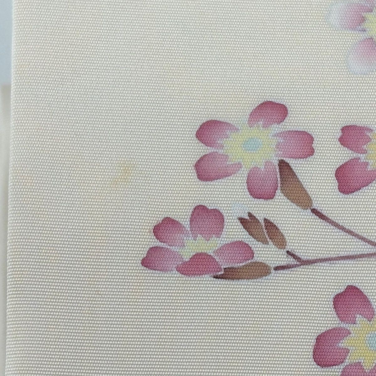 名古屋帯 秀品 落款 笹籠 枝花 ベージュ 正絹 【中古】 - メルカリ