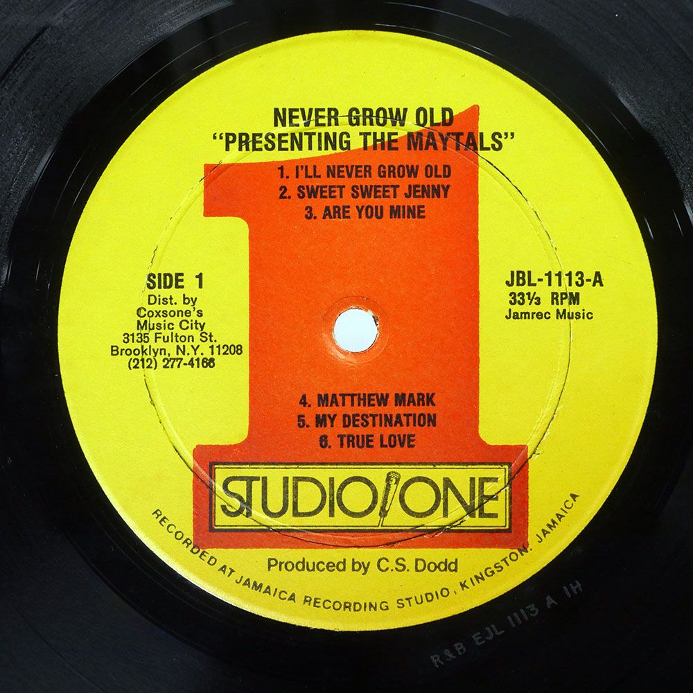ジャマイカ盤 MAYTALS/NEVER GROW OLD/STUDIO ONE JBL1113 LP - メルカリ