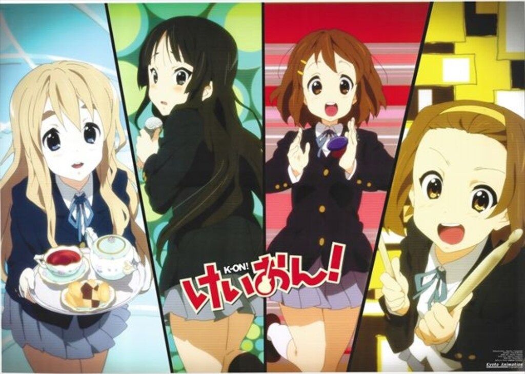 京都アニメーション 販売用 けいおん! 紬・澪・唯・律 B2ポスター