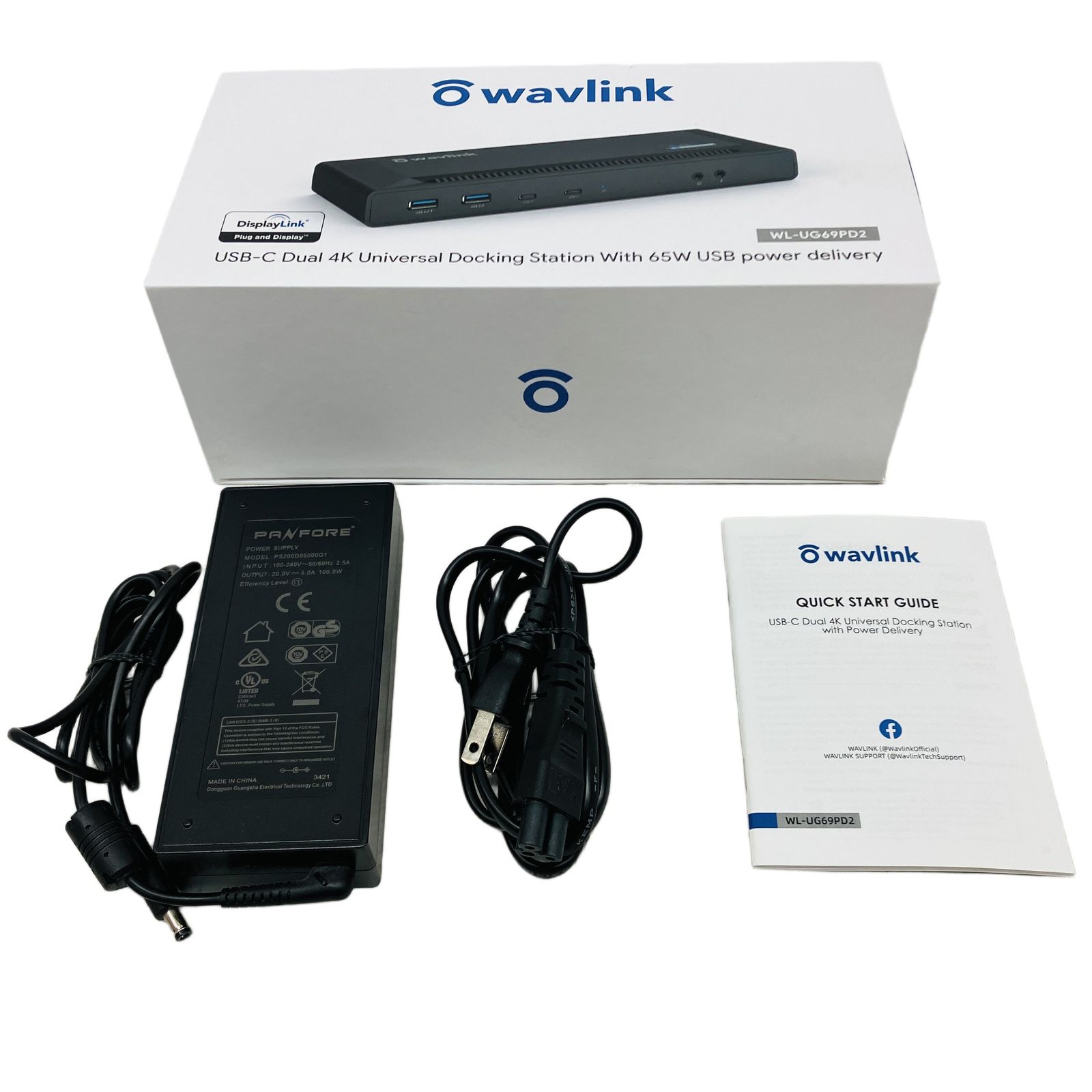 WAVLINK WL-UG69PD2 USB-C ドッキングステーション デュアル4K出力 PD