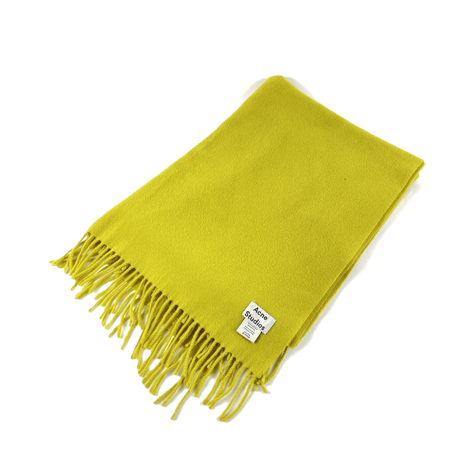 ACNE STUDIOS アクネ ストゥディオズ ウールフリンジマフラー ロゴタグ