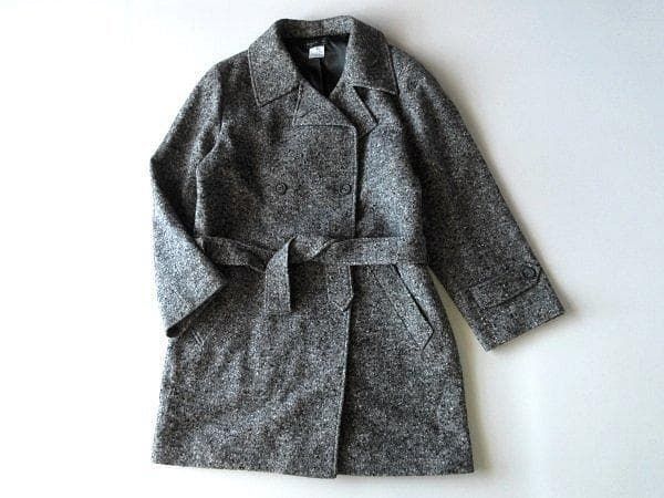 希少 90sビンテージ agnes b. アニエスベー ベルト付 ネップウール