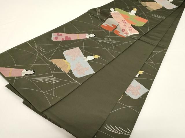 平和屋着物○世界的人形師 辻村寿三郎 ジュサブロー 六通柄袋帯 雛人形