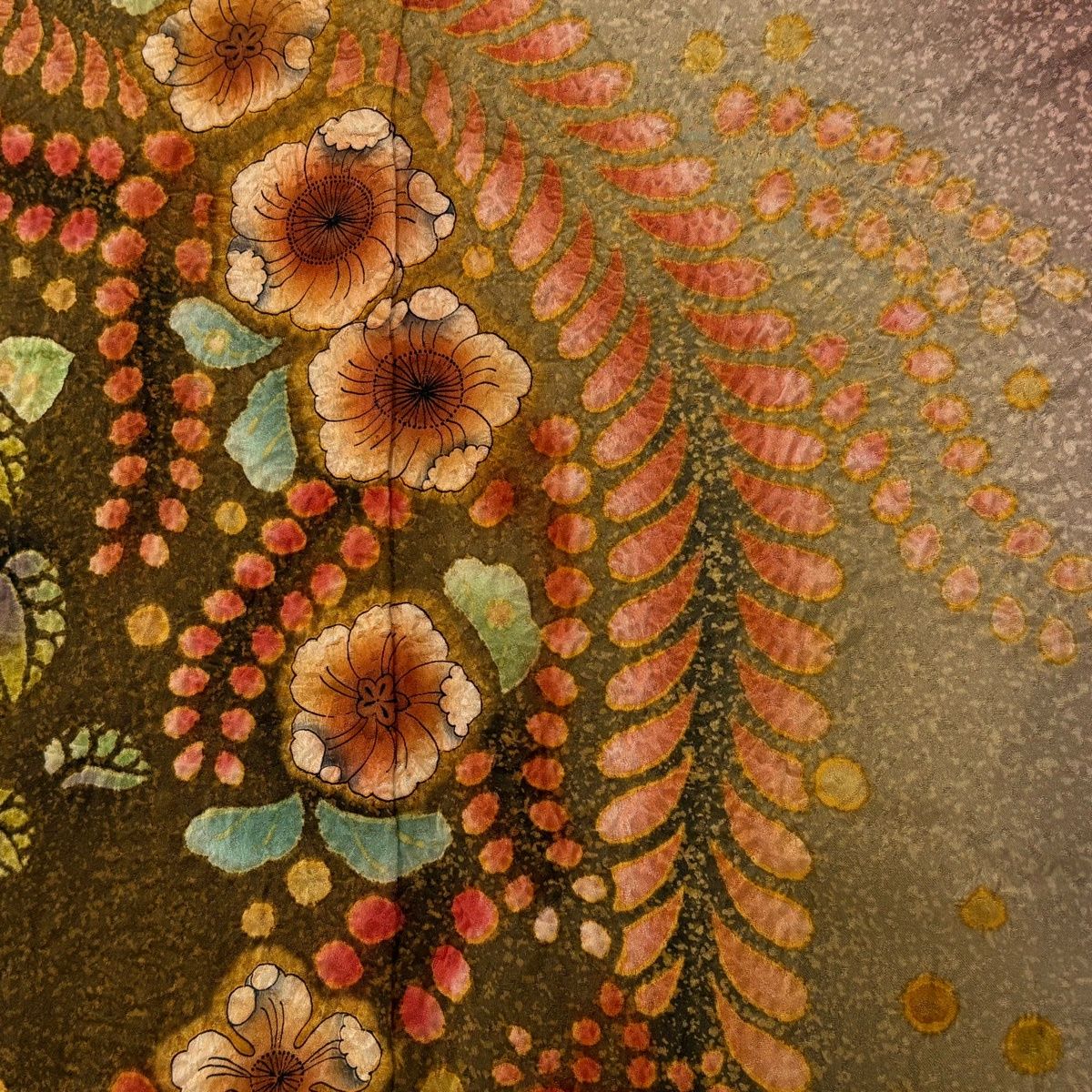 美品】 訪問着 身丈161.5cm 裄丈68cm L 袷 鈴乃屋 草花 染め分け