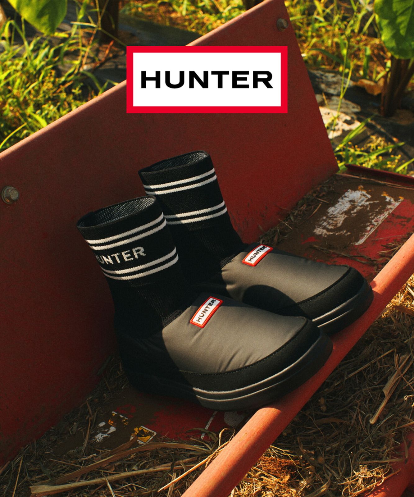 ムラスポ公式】新品 HUNTER ハンター ブーツ レディース スリッポン