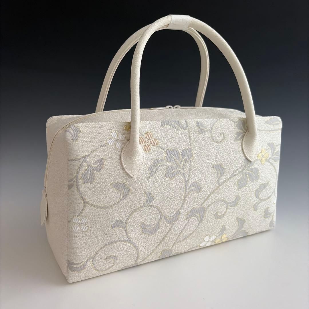 新品未使用品 京都 西陣織 弥栄織物 正絹帯地使用 利休バッグ26201