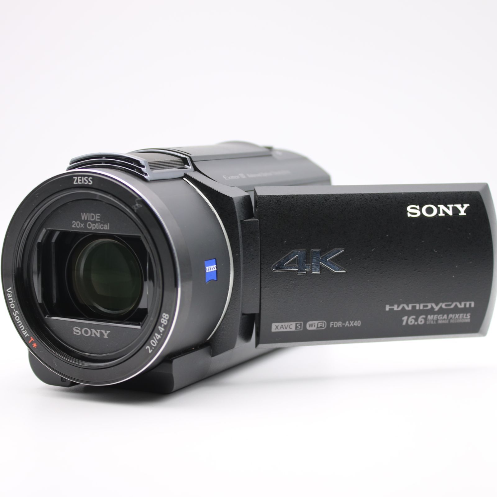 極上品】 SONY FDR-AX40 ブラック 4K 64GB 光学20倍 Handycam ビデオ