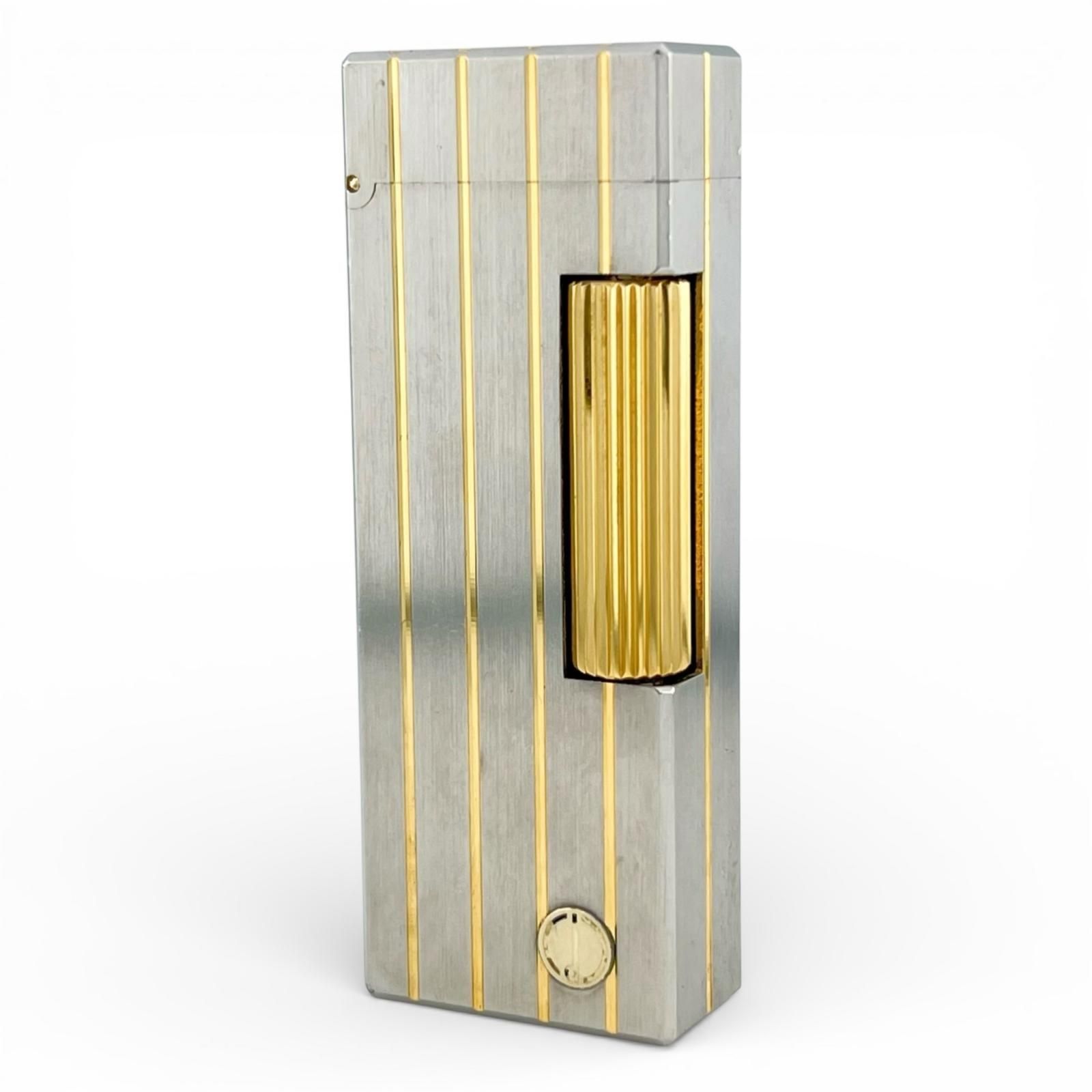 良品△Dunhill ダンヒル スクエア ストライプ柄 ローラー式 喫煙具