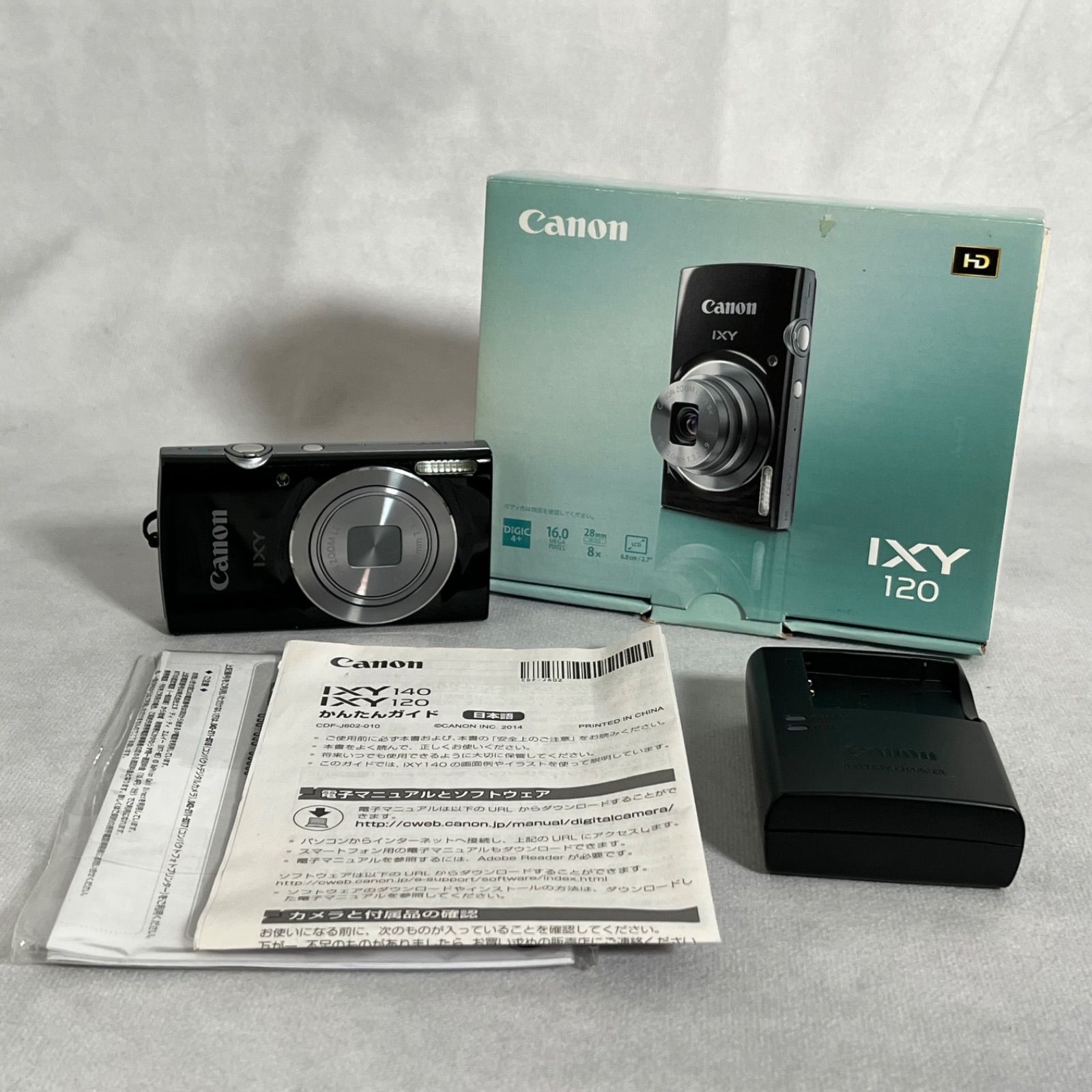 管2602-228】CANON キヤノン IXY 120 ブラック コンパクトデジタル