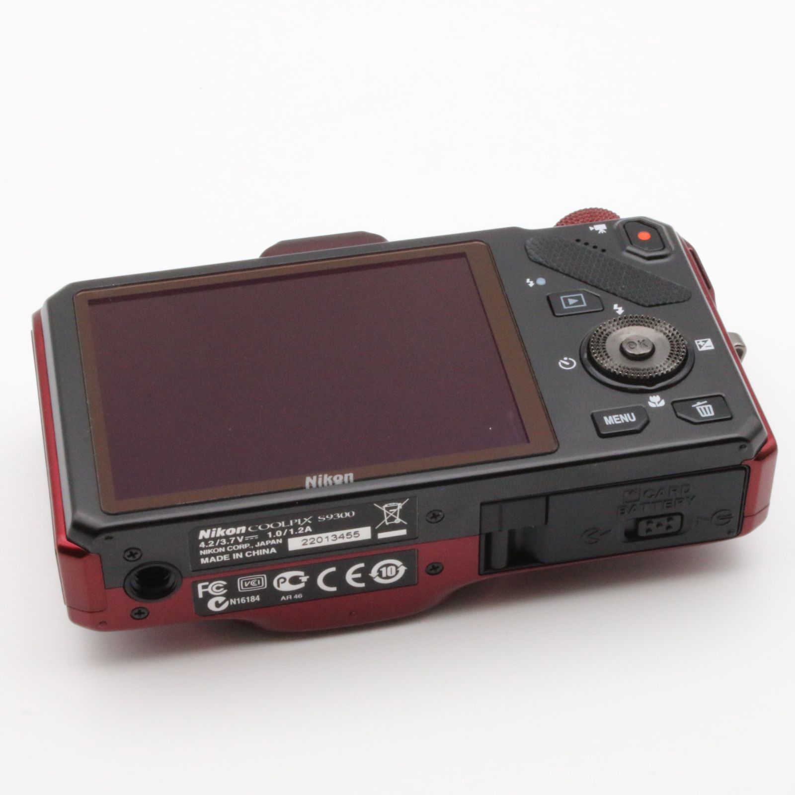 極上品】 Nikon COOLPIX S9300 レッド 広角18倍 手ぶれ補正 高画質