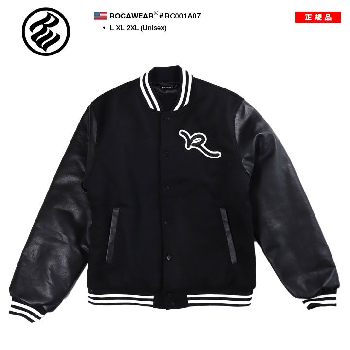 ROCAWEAR アウター 長袖 スタジャン ブルゾン メンズ 春秋冬用 黒