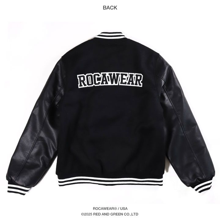 ROCAWEAR アウター 長袖 スタジャン ブルゾン メンズ 春秋冬用 黒