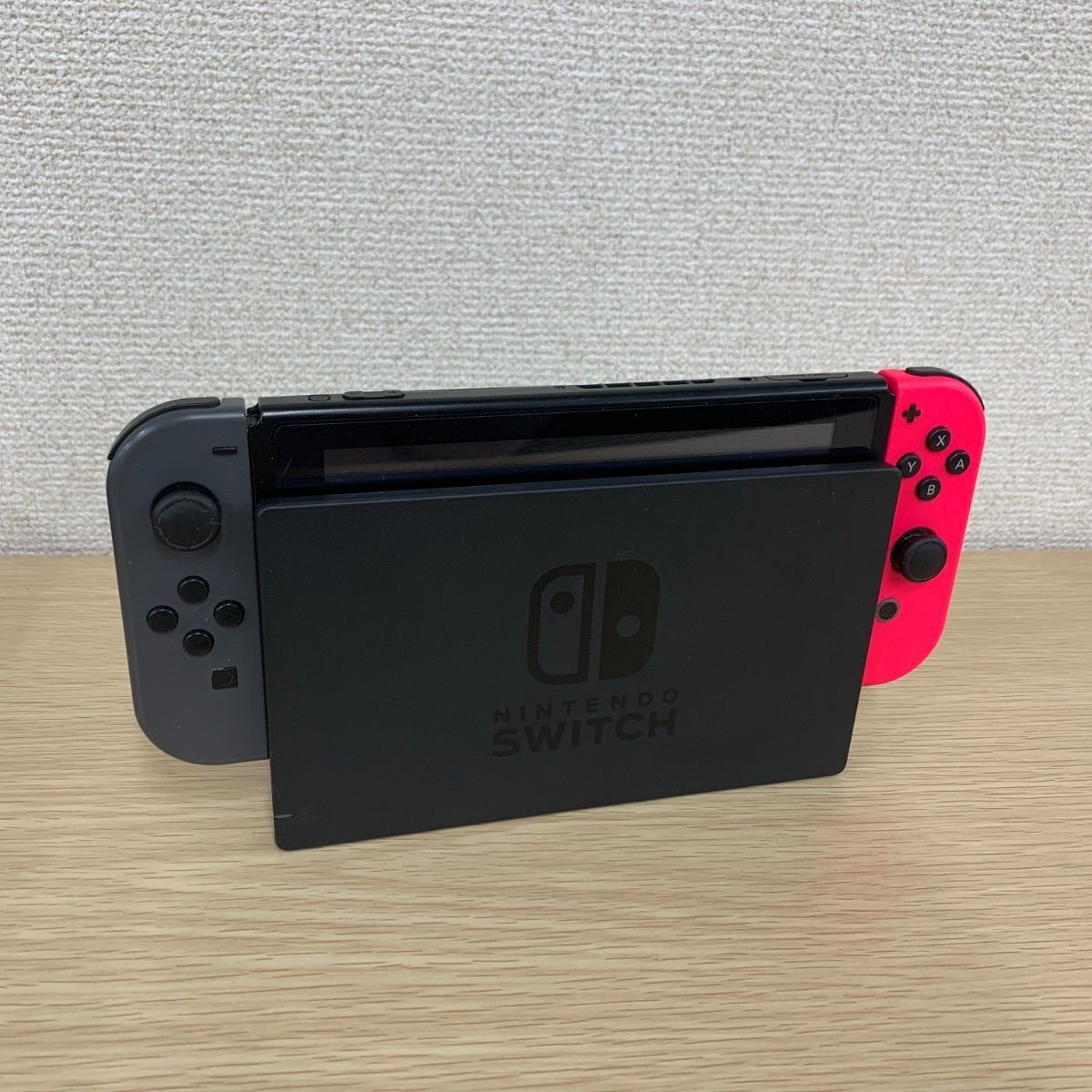2【動作確認済】Nintendo Switch グレーピンク グリップ・ACアダプター