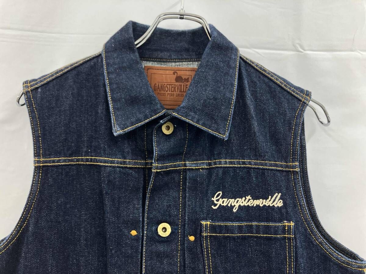 GANGSTERVILLE ギャングスタービル デニムベスト GSV-17-SS-09 日本製