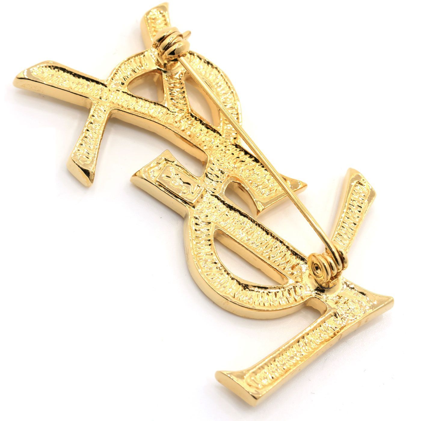 美品 】Yves Saint Laurent イヴ・サンローラン ブローチ YSL