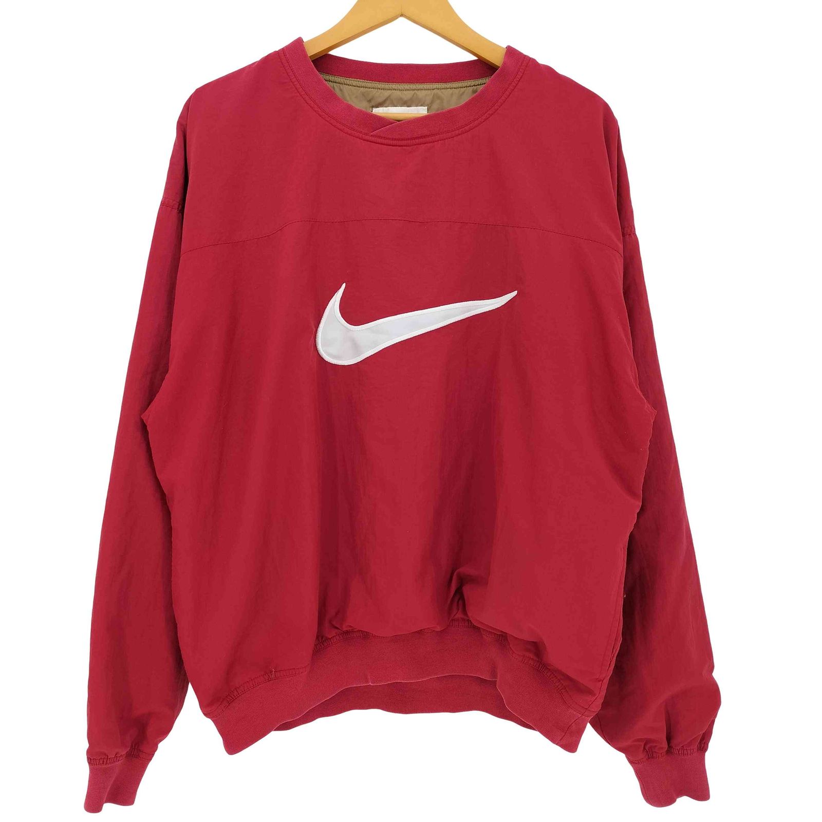 ナイキ NIKE 90s 銀タグ USA製 スウッシュ刺繍 ビッグロゴ刺繍 ピステ