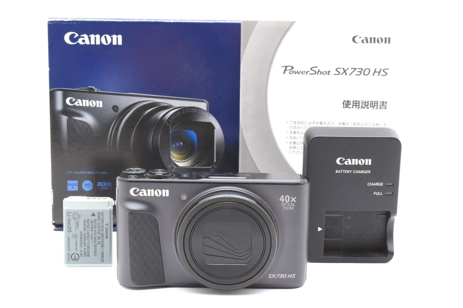 Canon キャノン Powershot SX730 HS ブラック元箱 /2793 動作OK 返金