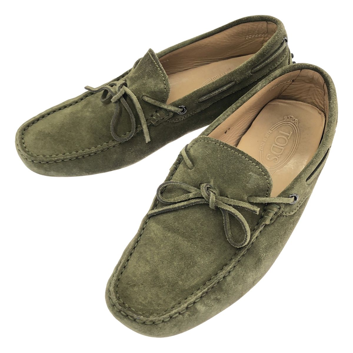 TOD'S トッズ スエードドライビングシューズ カーキ 6 1/2 - メルカリ